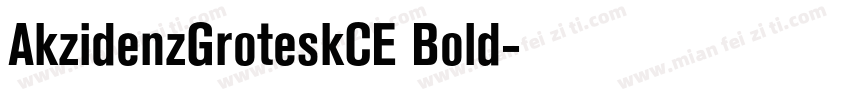 AkzidenzGroteskCE Bold字体转换